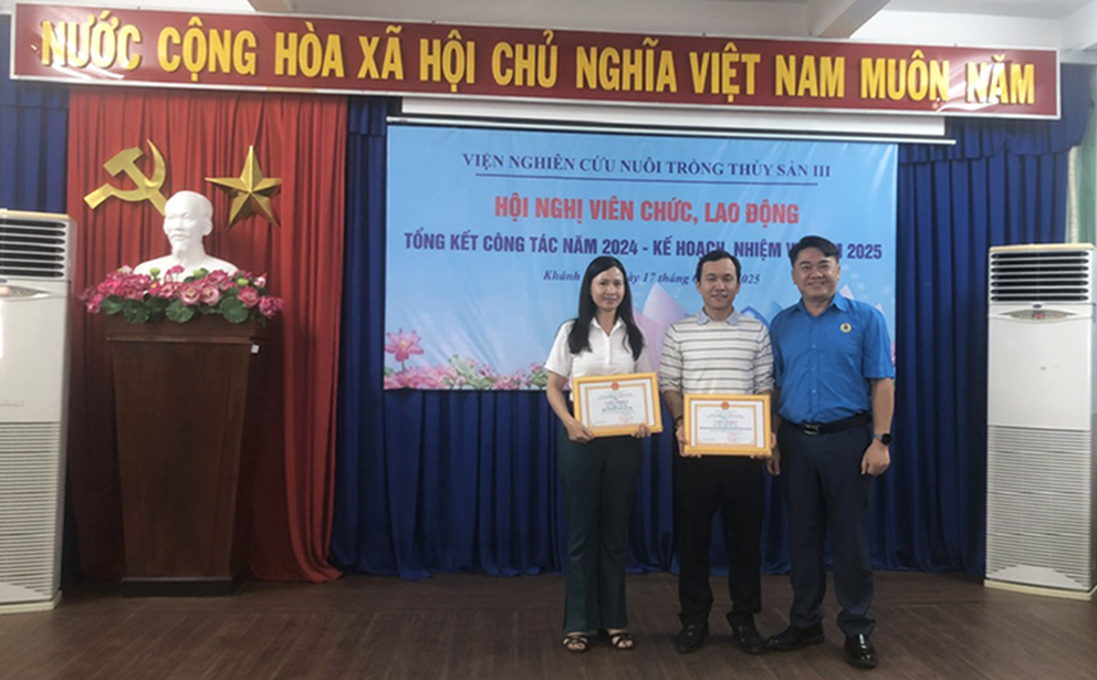 Hội nghị viên chức, lao động, tổng kết công tác năm 2024 – Kế hoạch, nhiệm vụ năm 2025 của Viện Nghiên cứu Nuôi trồng thủy sản III